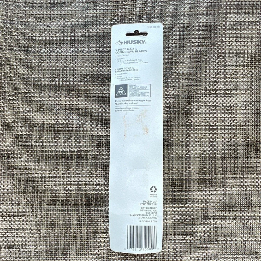 Husky Coping Saw Blades 5-Pack 6-1/2 in Steel Silver for Coping Saw